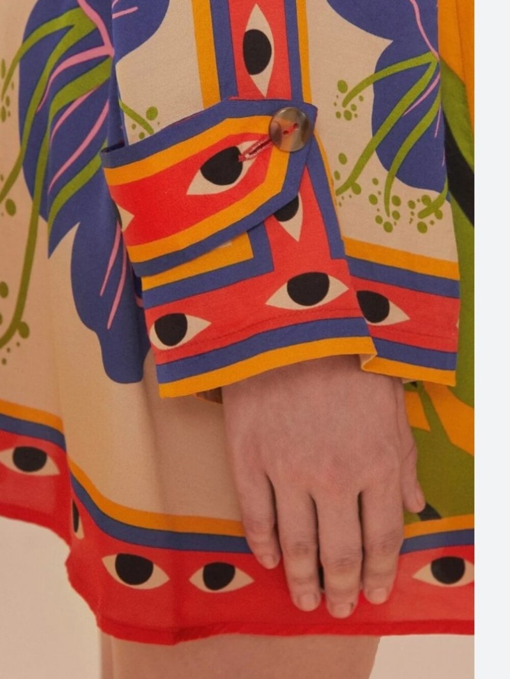 Farm Rio Surreal Scarf Print Shirtdress - Picture 3 of 8